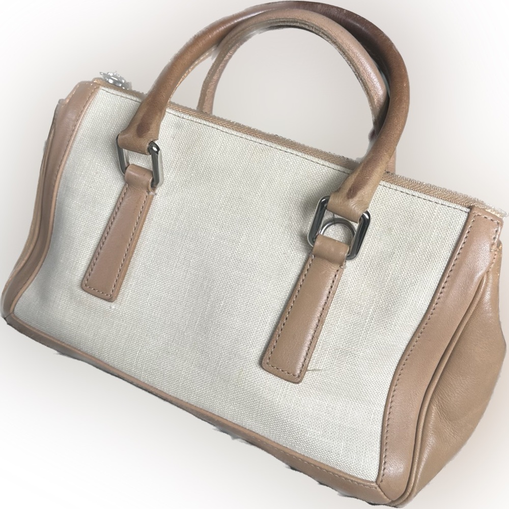Coach Vintage Bonnie Legacy Satchel Camel Leather & Canvas 9436 Costa Rica - Picture 2 of 7